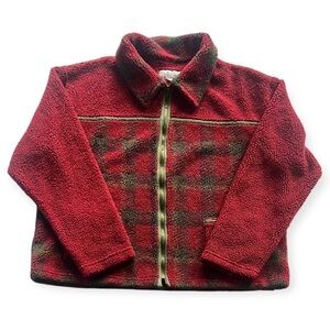 Vintage Plaid Fleece Zip Up